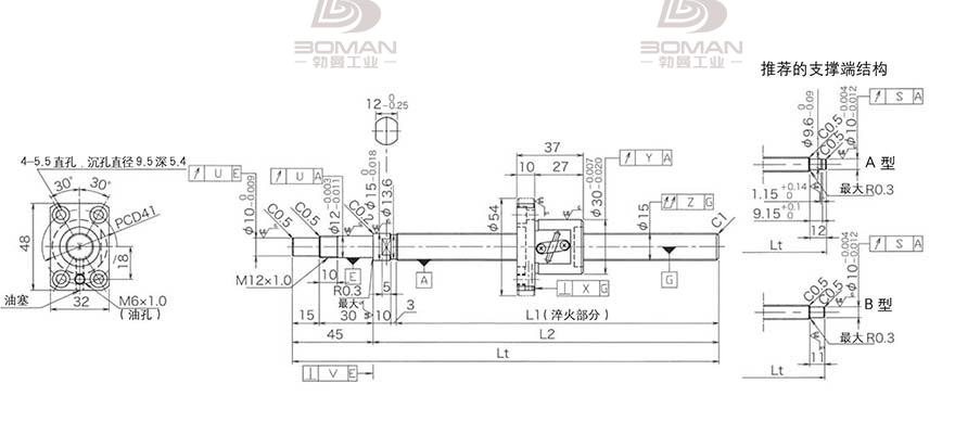 KURODA GP1502DS-BAPR-0300B-C3F 日本黑田丝杆比THK四杆好