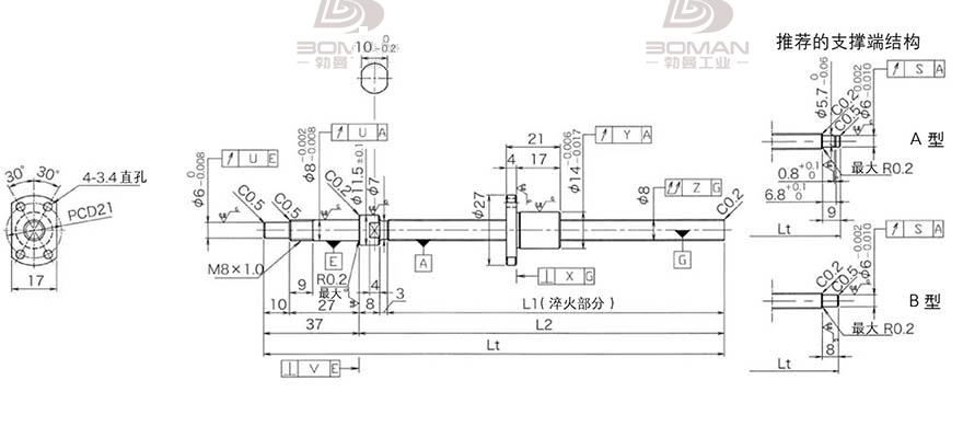 KURODA DP0802JS-HDNR-0180B-C3F 黑田丝杠螺母怎么拆下来