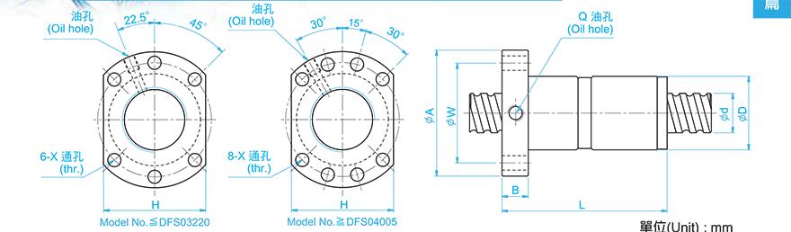 TBI DFS04020-2.8 tbi滚珠丝杠规格参数