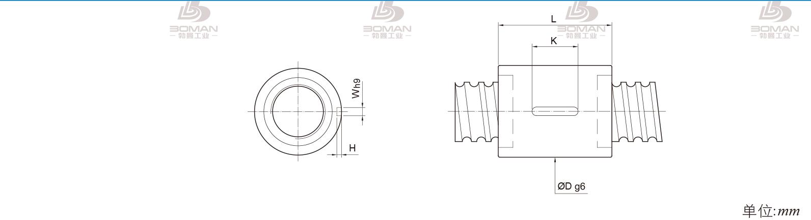 PMI RSIC8012-6 pmi滚珠丝杆的轴环作用